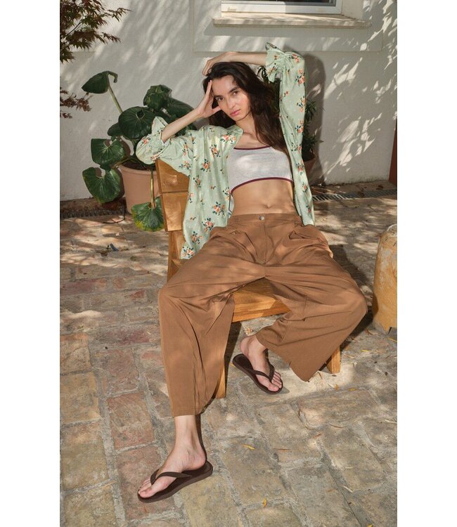American Vintage TOH10A balloon pantalon Moka vintage