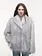 Studio AR Mila faux fur jas Blue grey