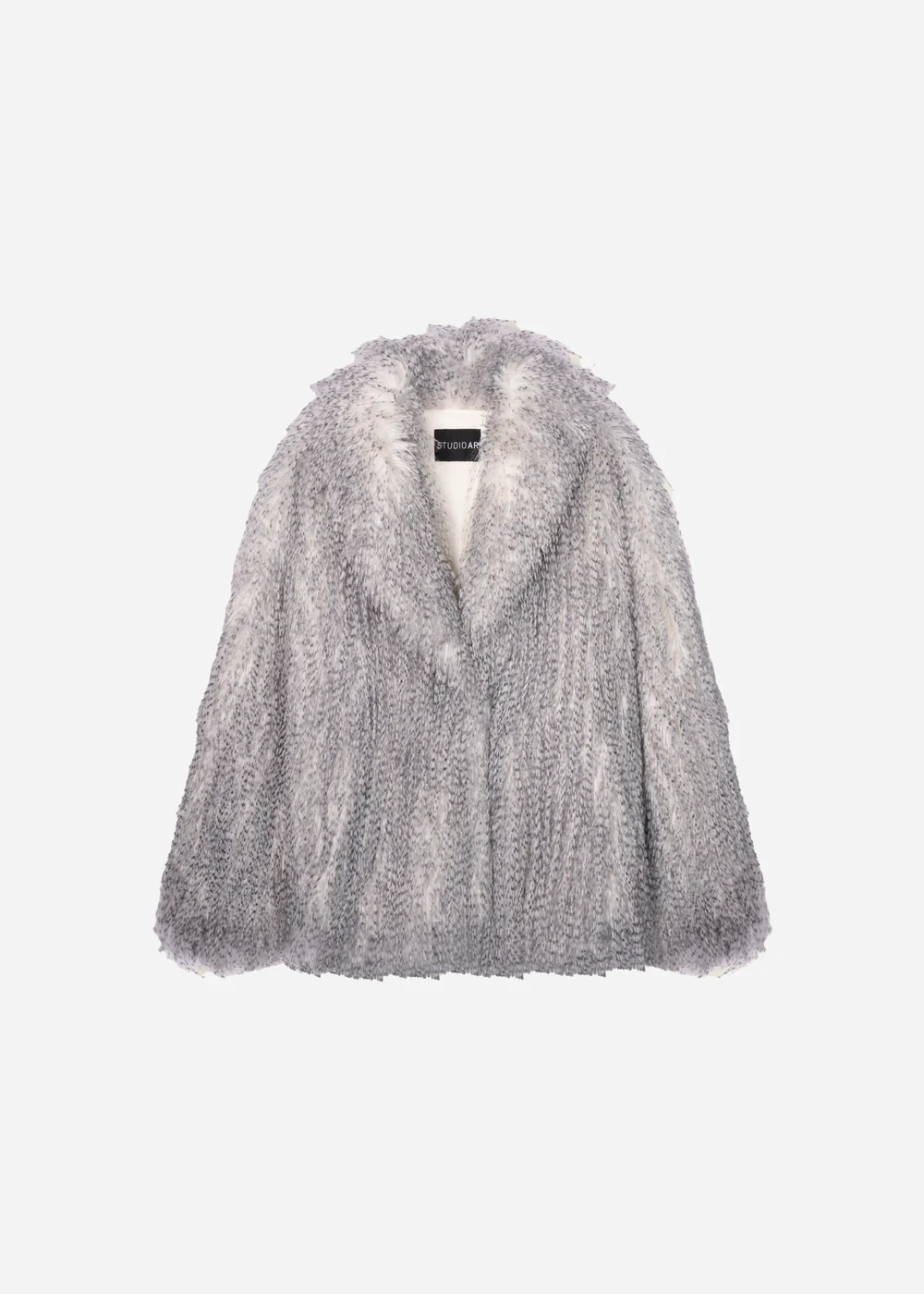 Studio AR Mila faux fur jas Blue grey