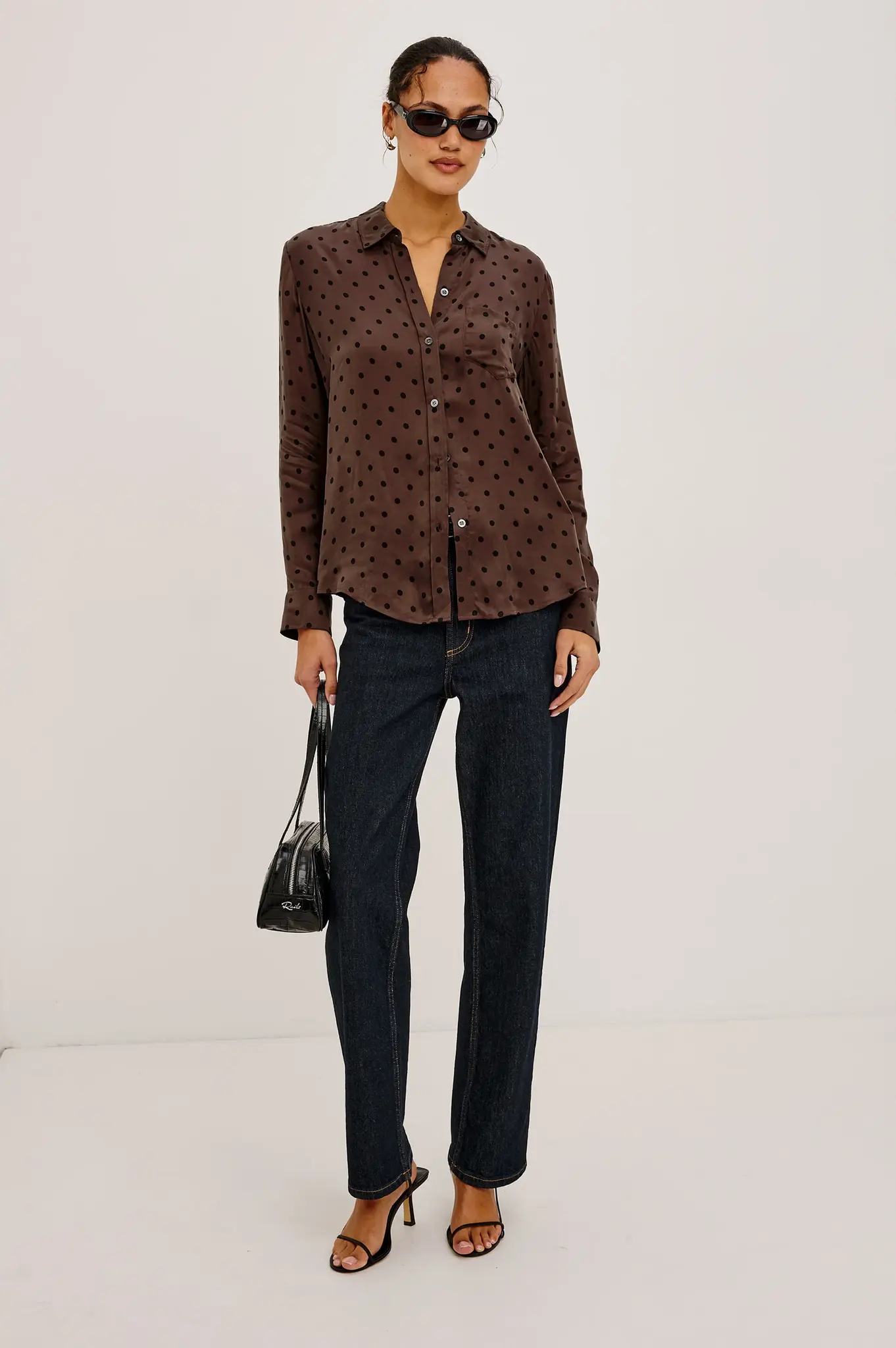 Rails Alyssa shirt Chocolate polka dot