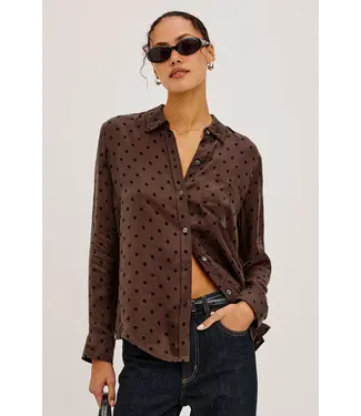 Rails Alyssa shirt Chocolate polka dot