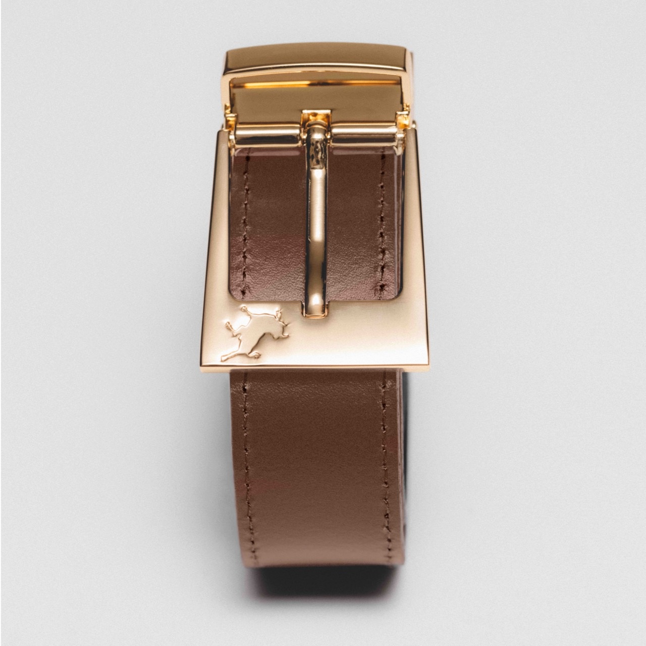 Lois Ember gold leather belt Ecru/camel