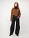 Lois Sun gold leather belt Black/brown