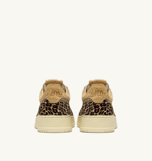Autry Medalist low wom JA02 sneakers mix pony/safari Leo/zebra/ivory