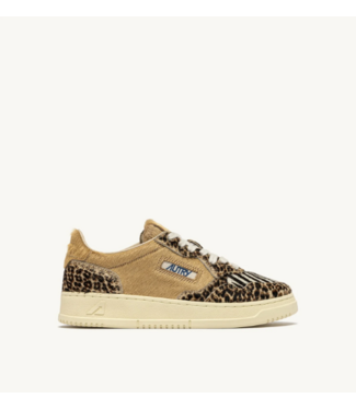 Autry Medalist low wom JA02 sneakers mix pony/safari Leo/zebra/ivory