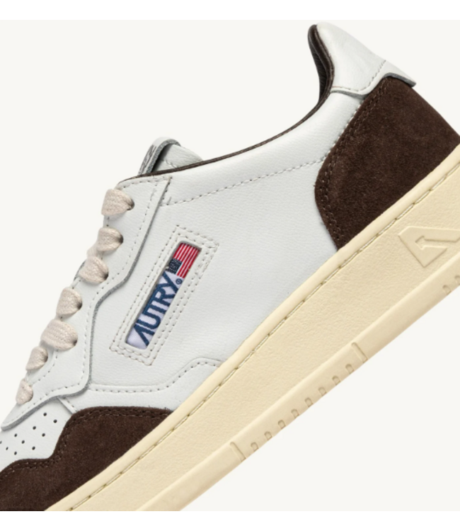 Autry Medalist low wom FT19 soft leather/suede sneakers White/mogano