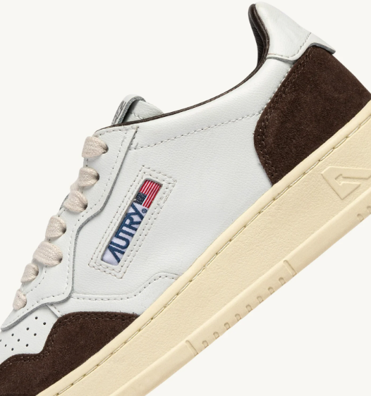 Autry Medalist low wom FT19 soft leather/suede sneakers White/mogano