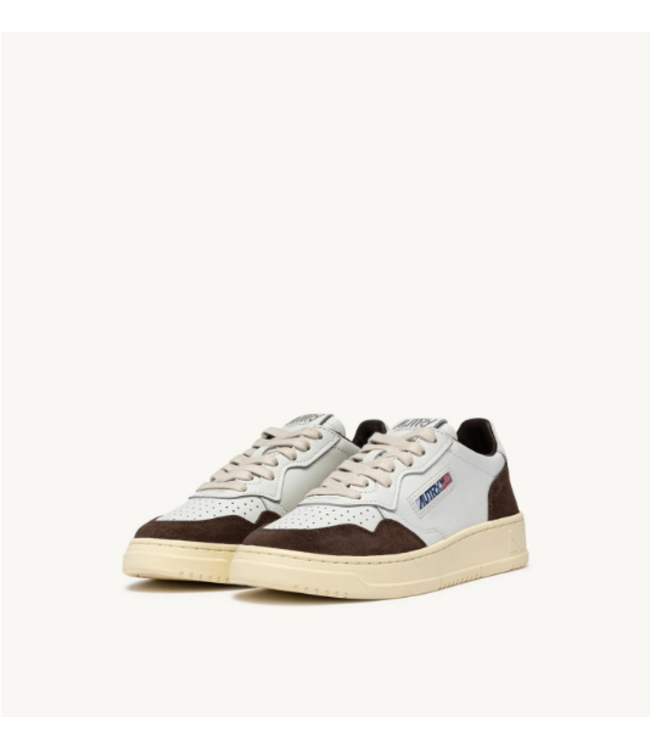 Autry Medalist low wom FT19 soft leather/suede sneakers White/mogano