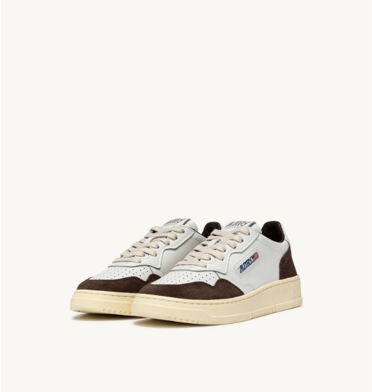 Autry Medalist low wom FT19 soft leather/suede sneakers White/mogano