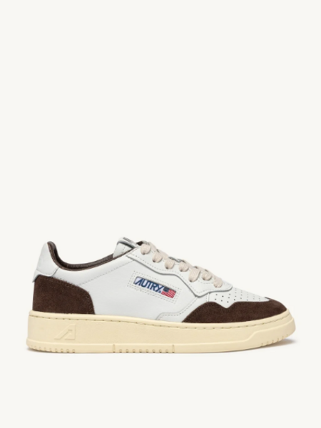 Autry Medalist low wom FT19 soft leather/suede sneakers White/mogano