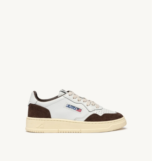 Autry Medalist low wom FT19 soft leather/suede sneakers White/mogano
