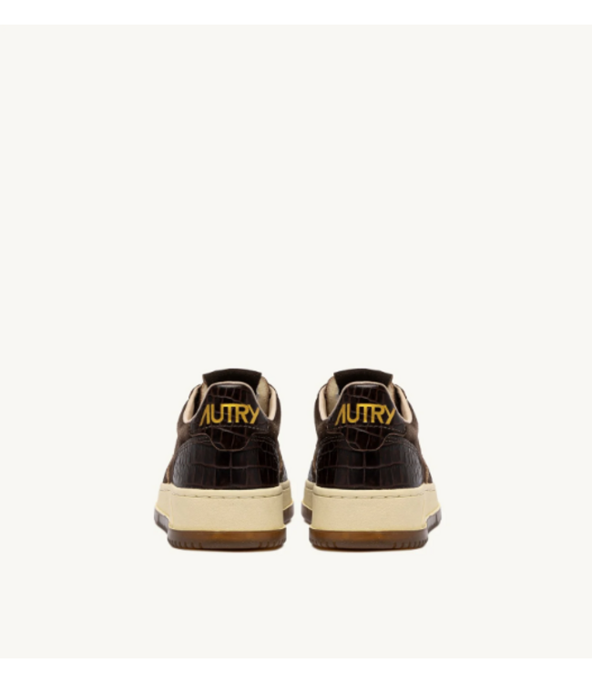 Autry Medalist low wom CJ01 suede/cocco print sneakers Mustang/brown