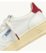 Autry Medalist low wom BJ01 leather/suede/logo sneakers White/deep claret