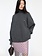 ROTATE Knit highneck jumper Gray pinstripe