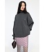 ROTATE Knit highneck jumper Gray pinstripe
