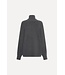 ROTATE Knit highneck jumper Gray pinstripe