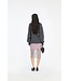 ROTATE Knit highneck jumper Gray pinstripe
