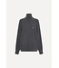 ROTATE Knit highneck jumper Gray pinstripe