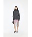 ROTATE Knit highneck jumper Gray pinstripe