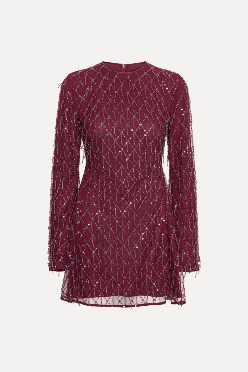 ROTATE Sequins mini flared dress Winetasting
