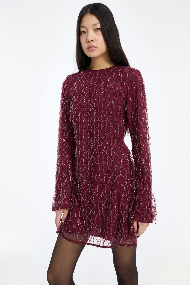 ROTATE Sequins mini flared dress Winetasting