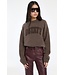 ROTATE Crewneck sweater Cocoa brown