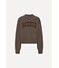 ROTATE Crewneck sweater Cocoa brown