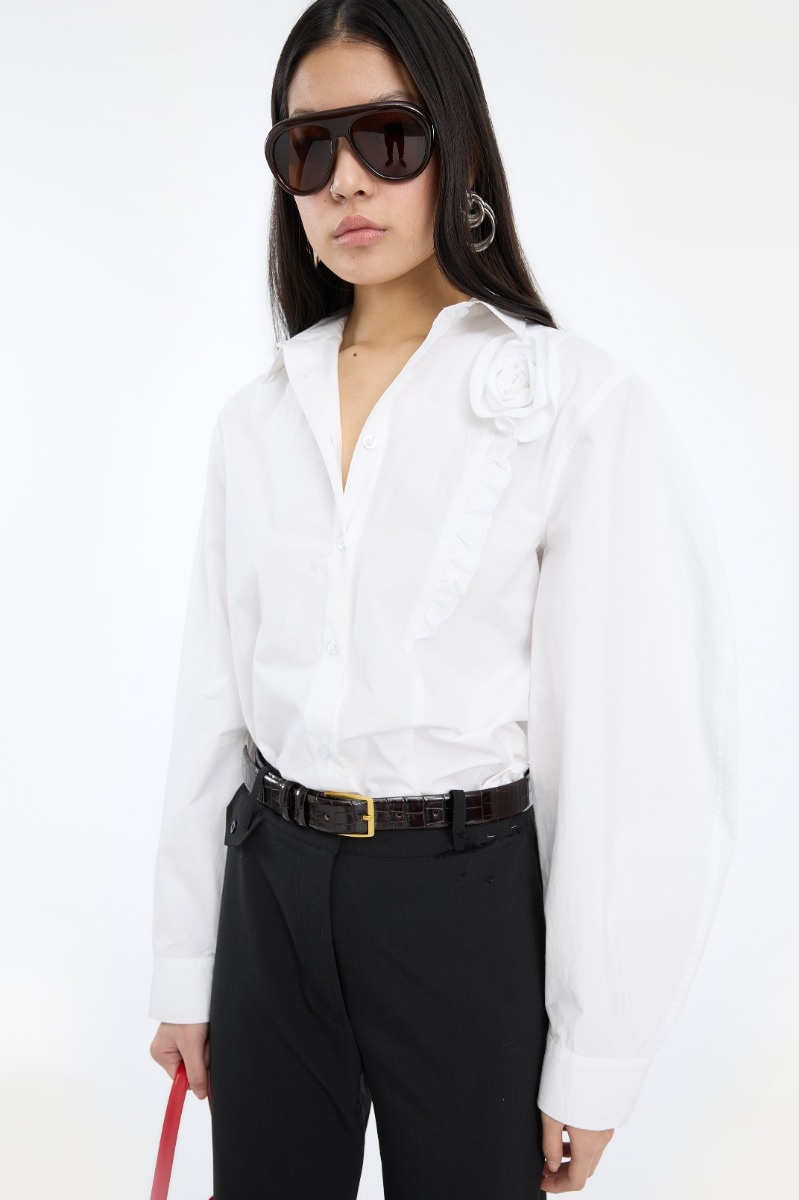 ROTATE Oversized shirt Bright white