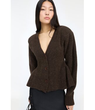 ROTATE Knit peplum cardigan Molé