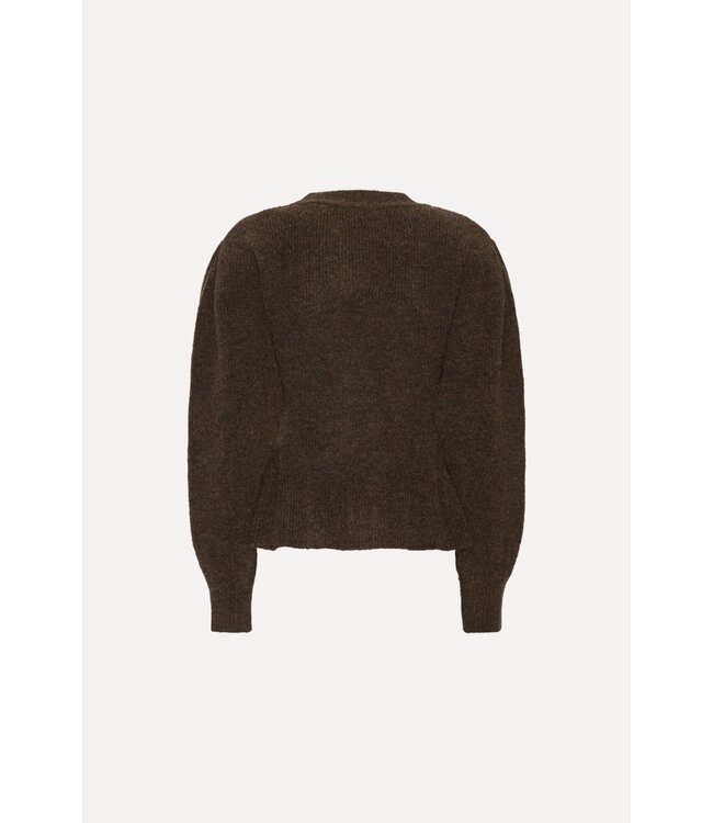 ROTATE Knit peplum cardigan Molé