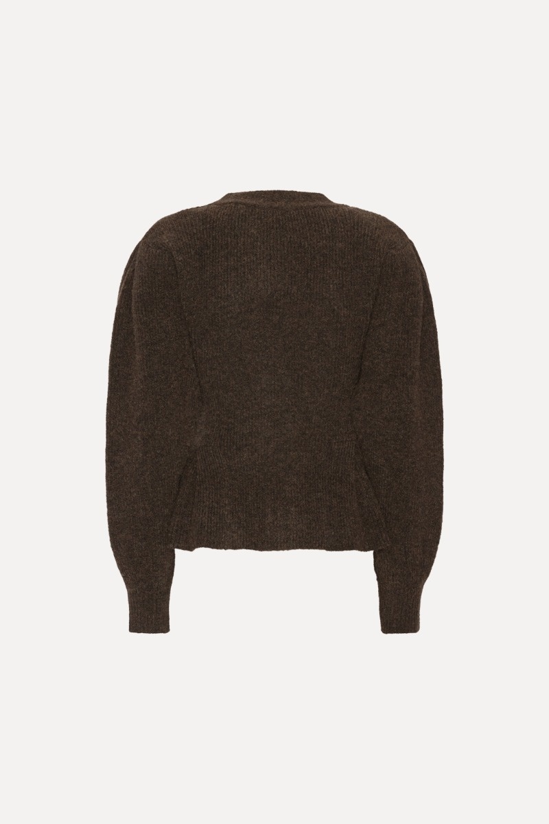 ROTATE Knit peplum cardigan Molé