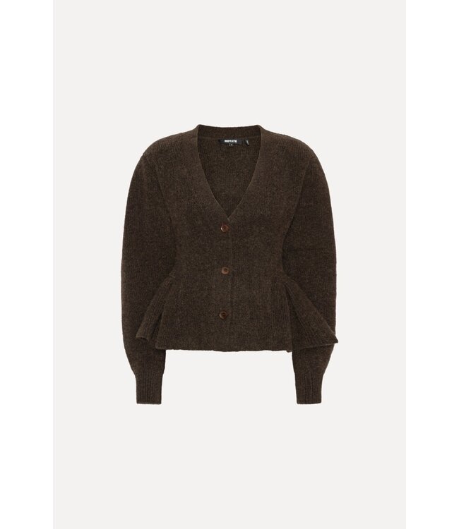 ROTATE Knit peplum cardigan Molé
