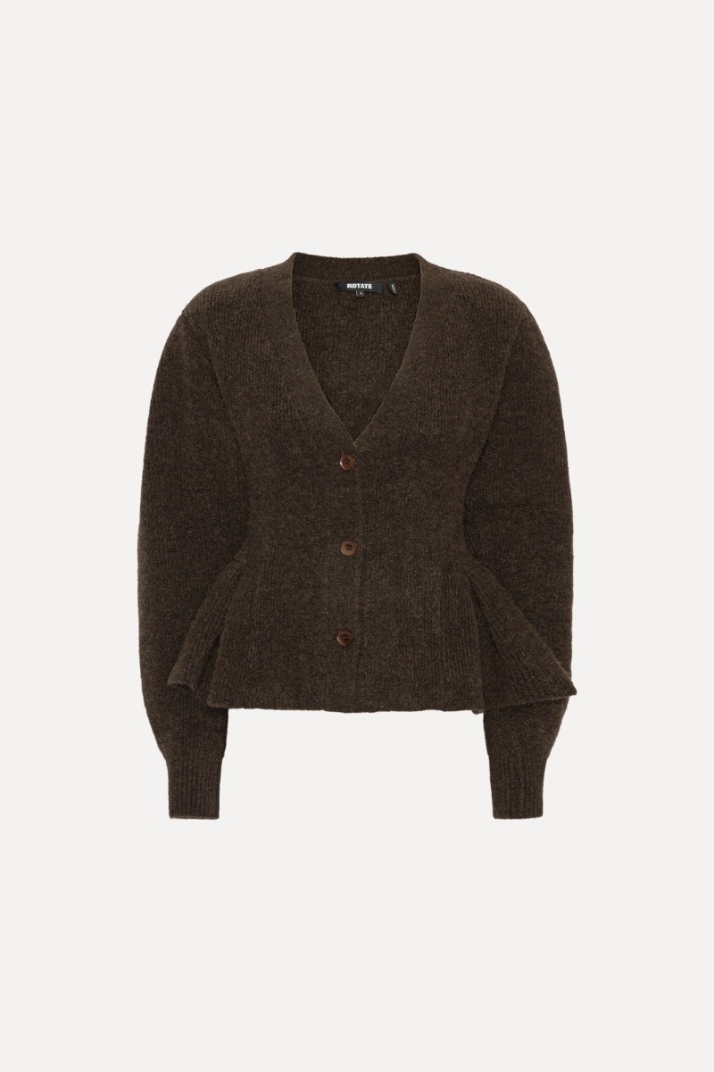ROTATE Knit peplum cardigan Molé