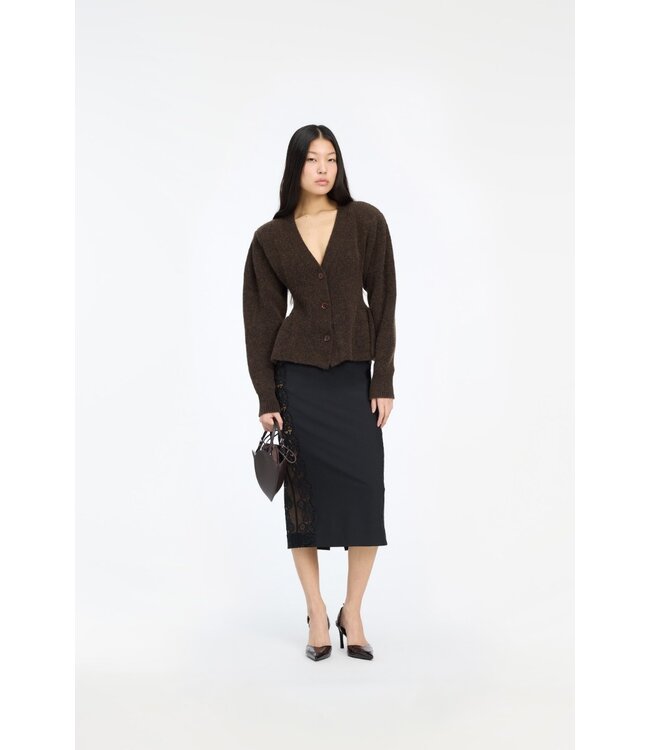ROTATE Knit peplum cardigan Molé