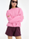 ROTATE Classic sweatshirt Aurora pink melange