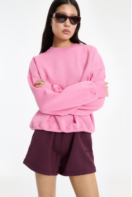 ROTATE Classic sweatshirt Aurora pink melange