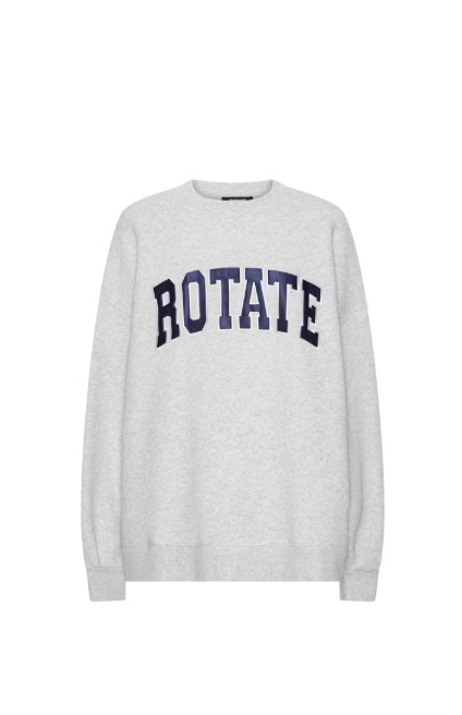 ROTATE Classic sweatshirt Light grey melange