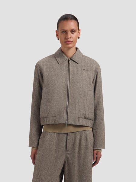 OLAF Wool herringbone jacket Chocolate Chip