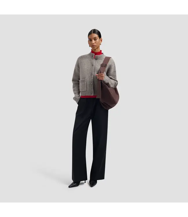 OLAF Wool knitted cardigan Sharkskin