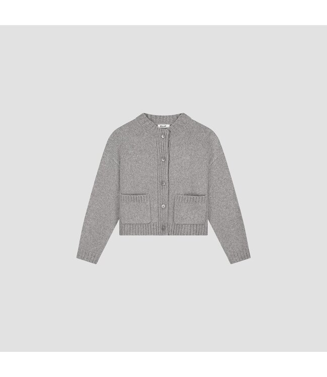OLAF Wool knitted cardigan Sharkskin
