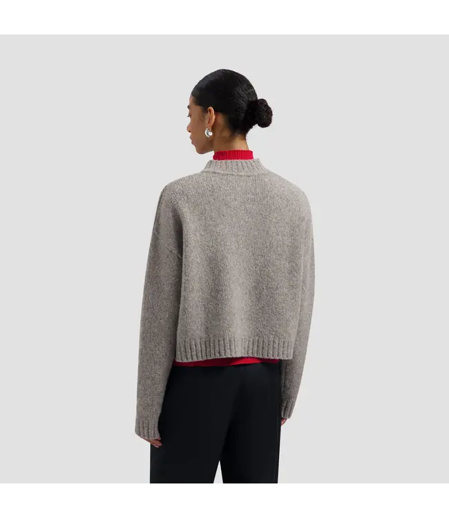 OLAF Wool knitted cardigan Sharkskin