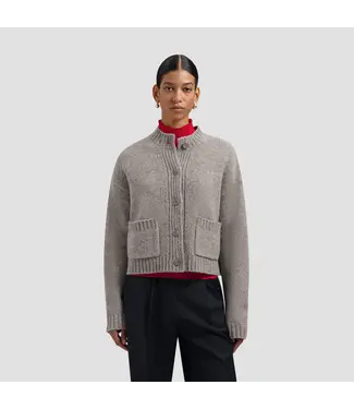 OLAF Wool knitted cardigan Sharkskin