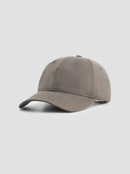 OLAF Wool monogram cap Sharkskin