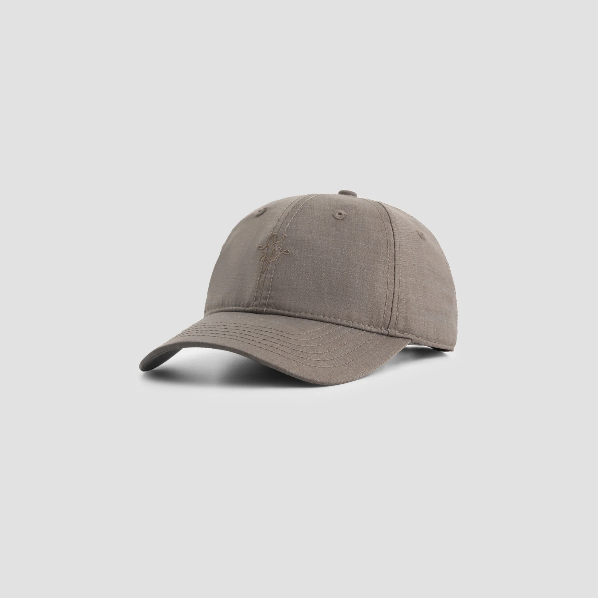 OLAF Wool monogram cap Sharkskin