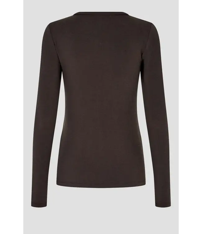 Second Female Matima O-neck tee Dark brown