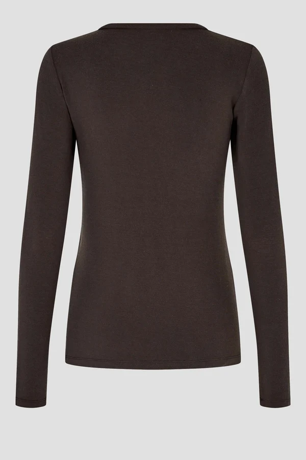 Second Female Matima O-neck tee Dark brown