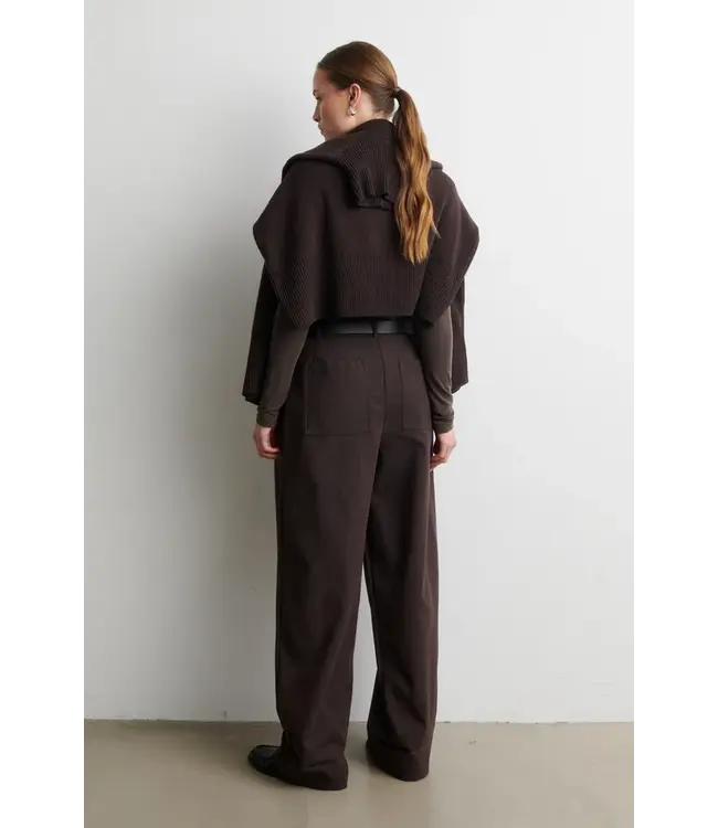 Second Female Matima O-neck tee Dark brown