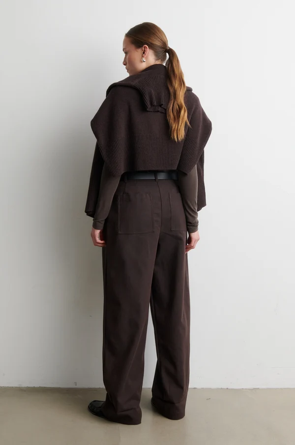 Second Female Matima O-neck tee Dark brown
