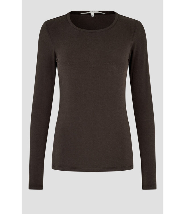Second Female Matima O-neck tee Dark brown