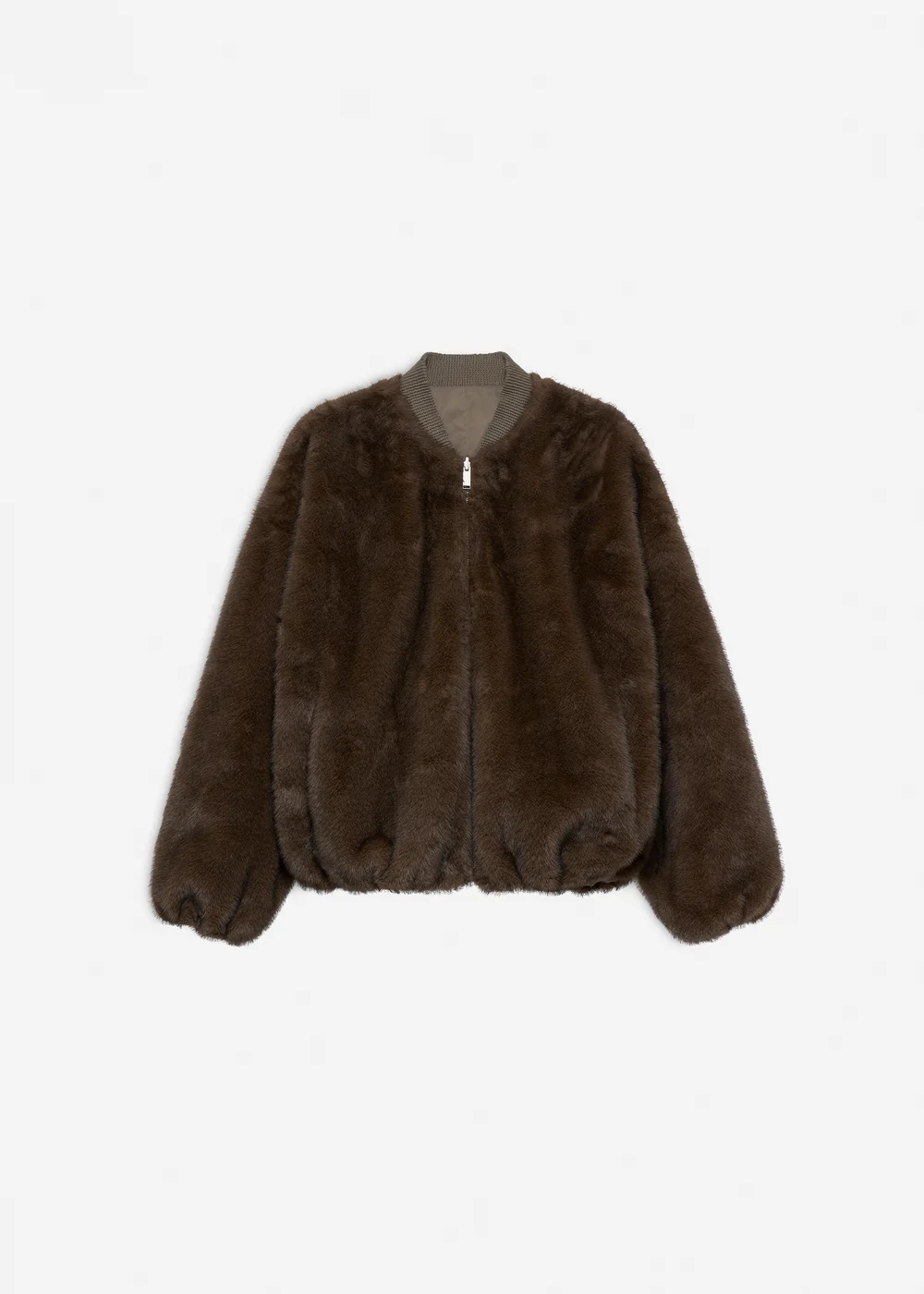 Studio AR Etta faux mink jas Choco